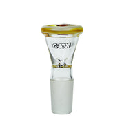 G-Spot Glass - Color Pure Bowl Cone - 18.8mm - Amber and white