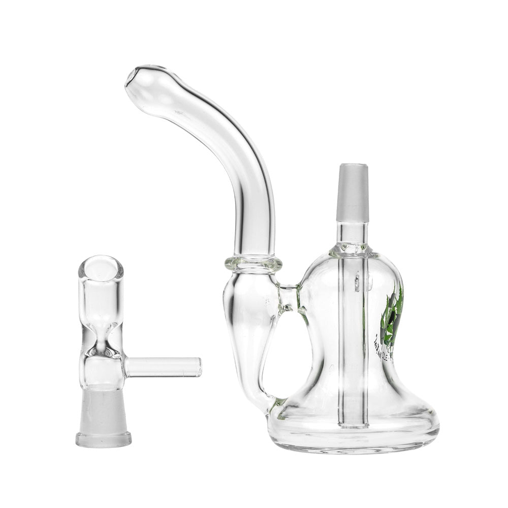Black Leaf - Portable Bubbler with Inline Hole Diffuser - Bowl included