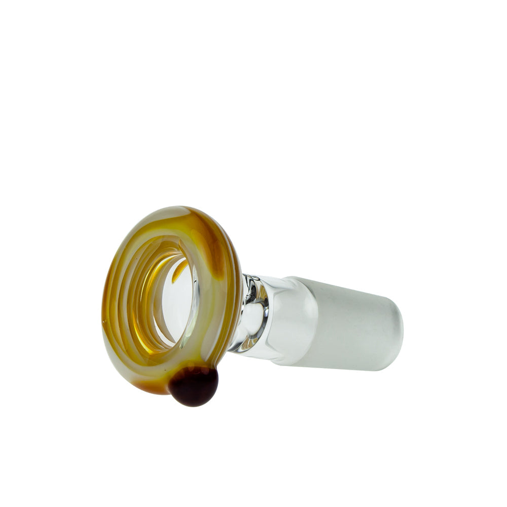 G-Spot Glass - Color Pure Bowl - 18.8 mm - Amber - Side view