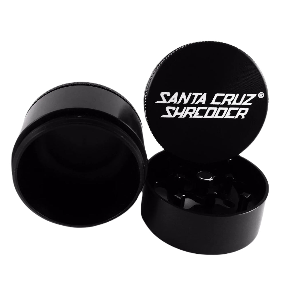 Santa Cruz Shredder Aluminum Herb Grinder | Large | 3-Part | Rasta | Side view