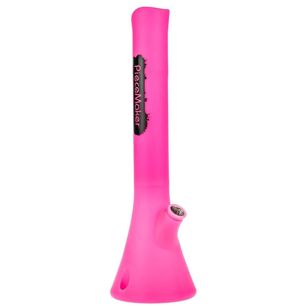 PieceMaker Kahuna Beaker Base Silicone Bong | Pink