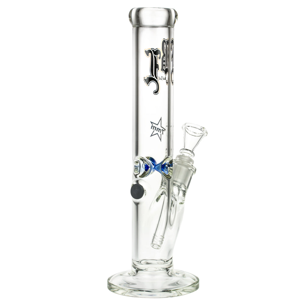 Black Leaf 7mm Straight Ice Bong | 34 cm - Side View 5