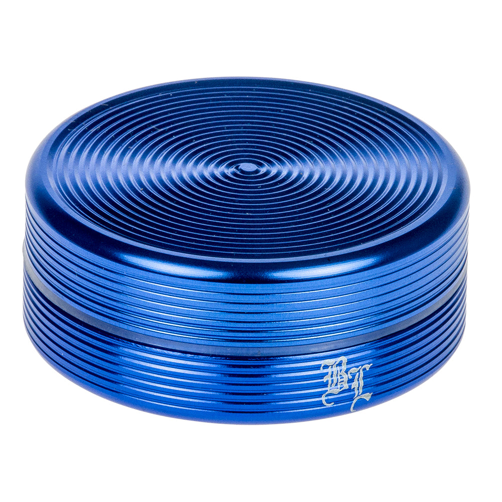 Black Leaf - Ripple Textured Aluminum Herb Grinder - 2-part - 50mm - Blue