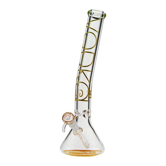Vodka 9mm Beaker Ice Bong with Bent Neck | 18 Inch | gold