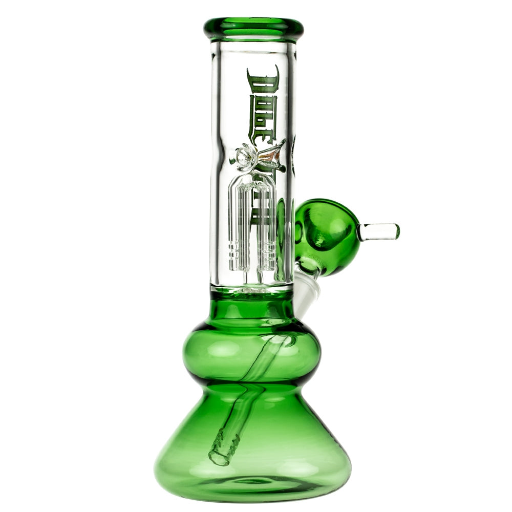 Dopezilla Tokyo Dope Glass Beaker Ice Bong with Tree Perc | Green | side view 3