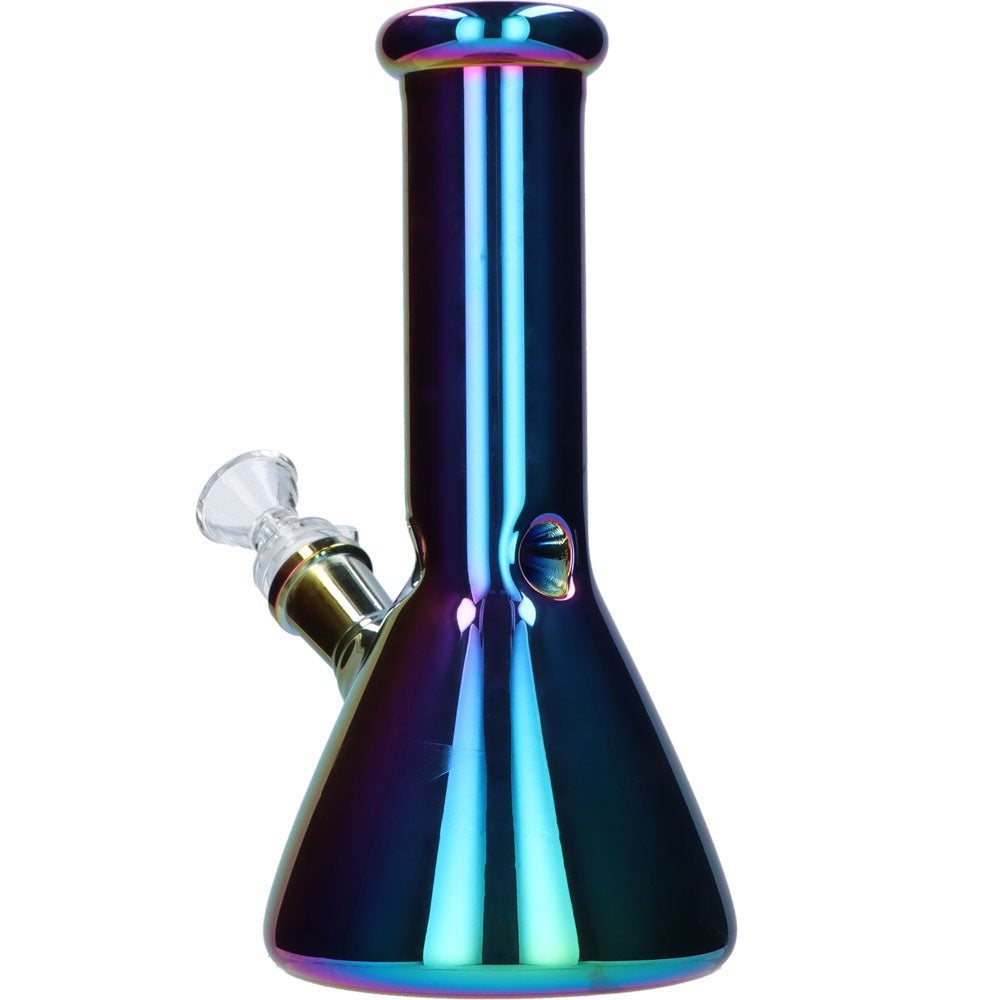 Famous X 8 Inch Fumed Glass Beaker Ice Bong | Prism | side view 3