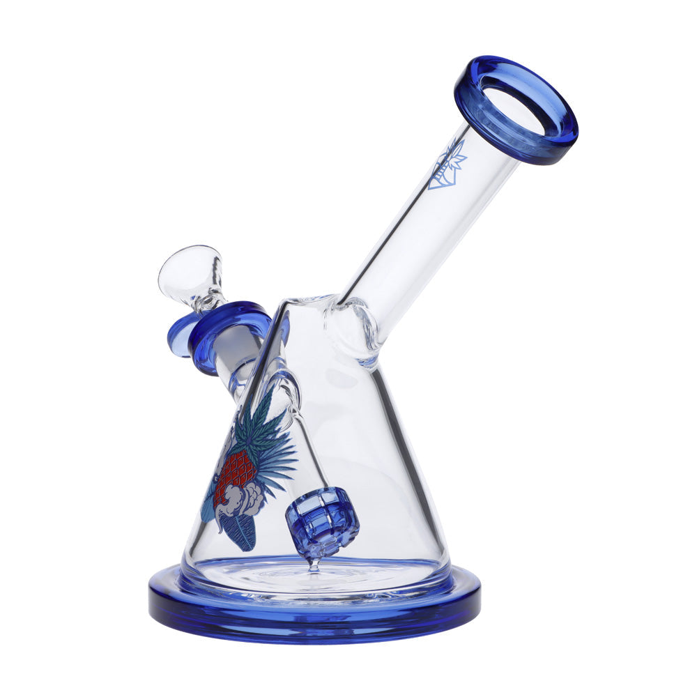 Cabana Cannabis Co. Beaker Base Bong | Blue | side view 2