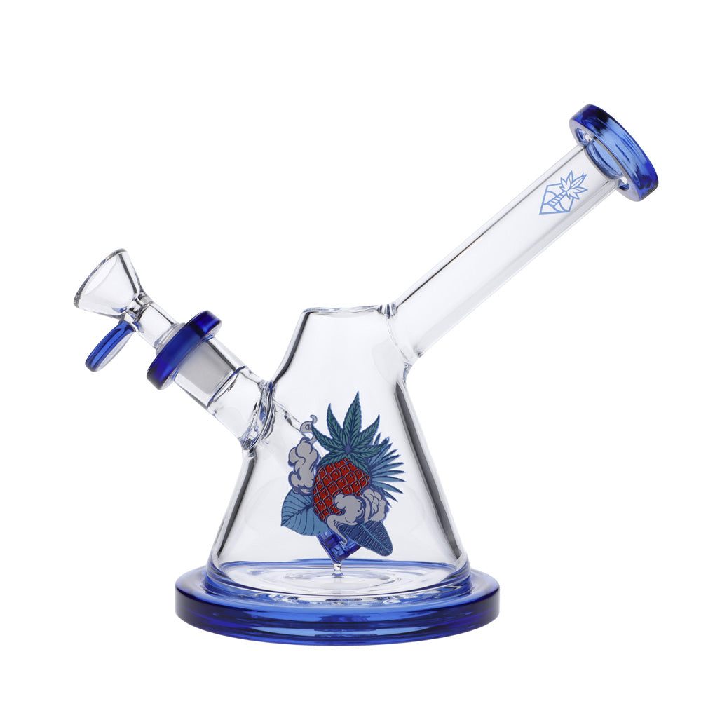 Cabana Cannabis Co. Beaker Base Bong | Blue | side view 1