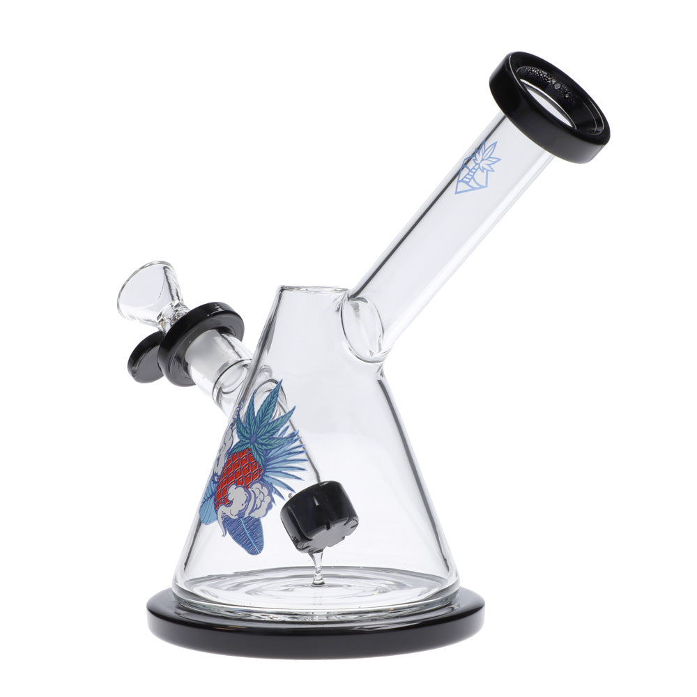 Cabana Cannabis Co. Beaker Base Bong | Black | side view 2