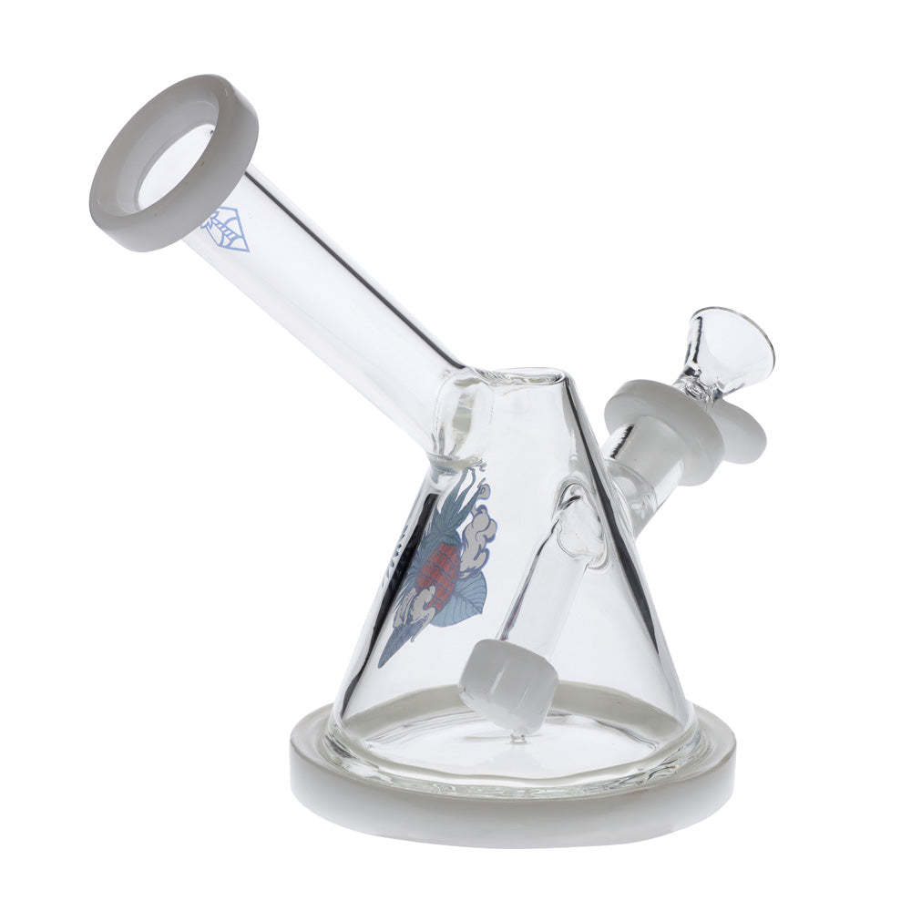 Cabana Cannabis Co. Beaker Base Bong | white | side view 3