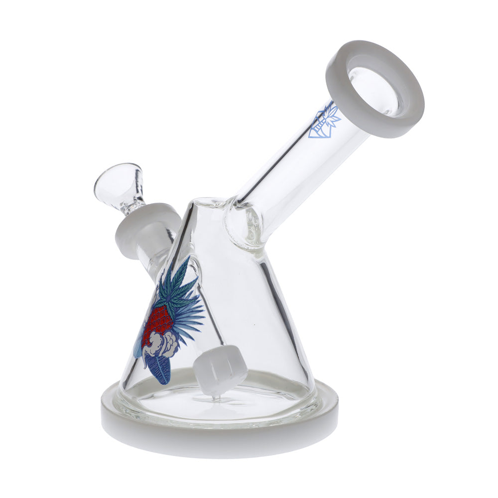 Cabana Cannabis Co. Beaker Base Bong | white | side view 2