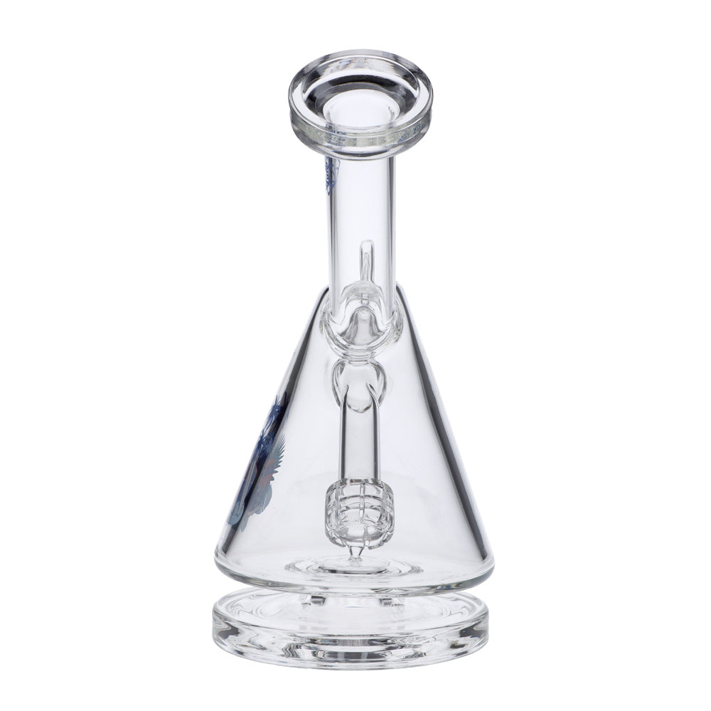 Cabana Cannabis Co. Beaker Base Bong with Circular Foot | Clear | back view