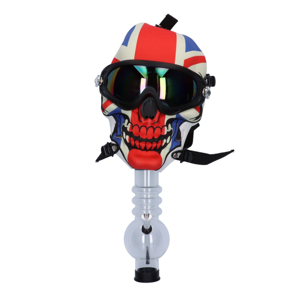 Silicone Skull Face Gas Mask Bong with Acrylic Tube | Random | mask 1