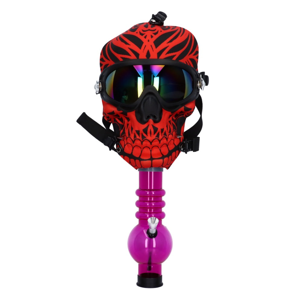 Silicone Skull Face Gas Mask Bong with Acrylic Tube | Random | mask 4