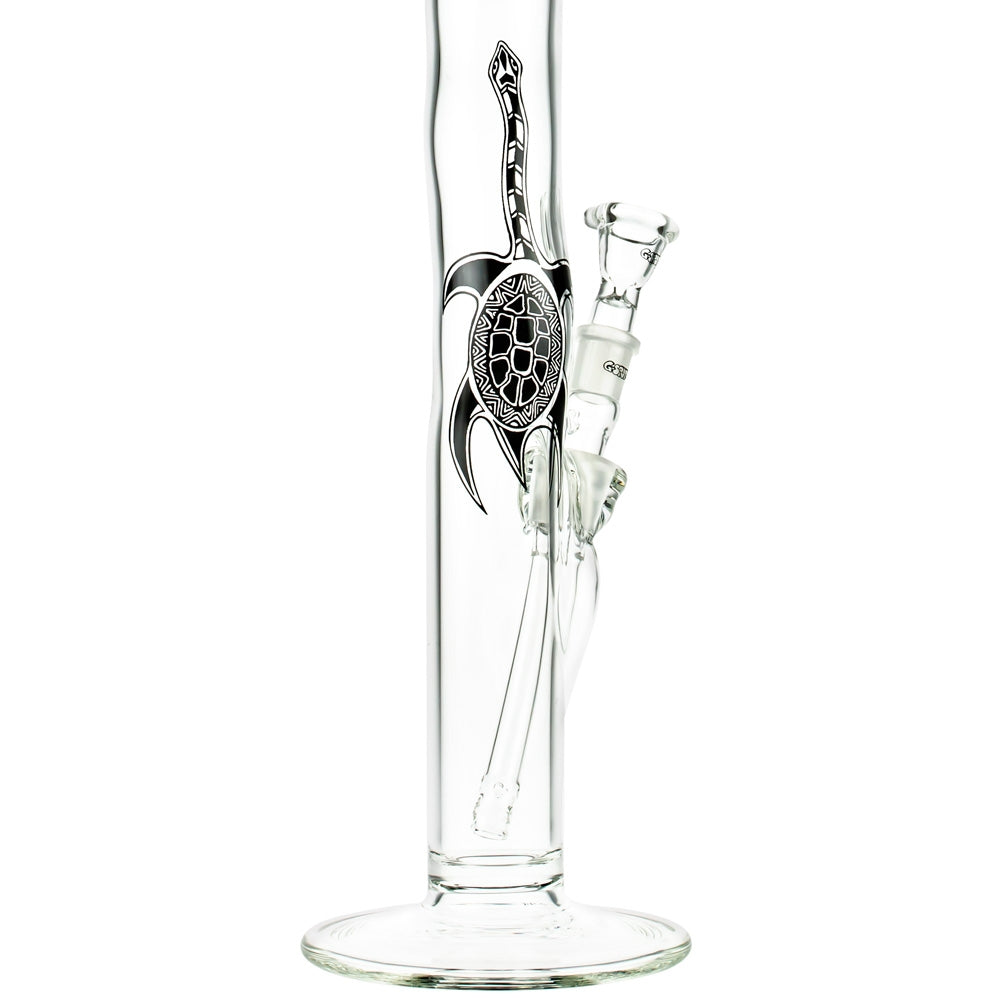 G-Spot Glass Large Aboriginal Bong with Solid Tank Joint | 60 cm - Close Up Logo Body