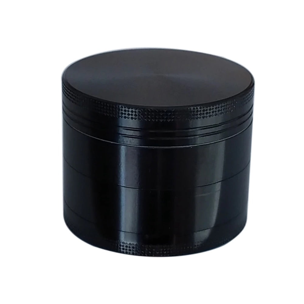 Aluminum 63mm Herb Grinder with Pollen Screen and Magnetic Lid | Black