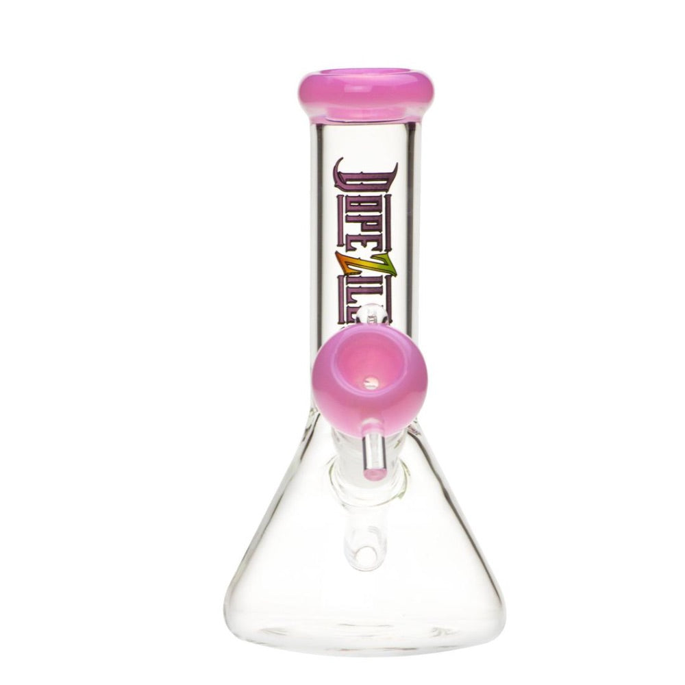 Dopezilla Lil Zilla Beaker Base Ice Bong | 7 Inch | Milky Pink