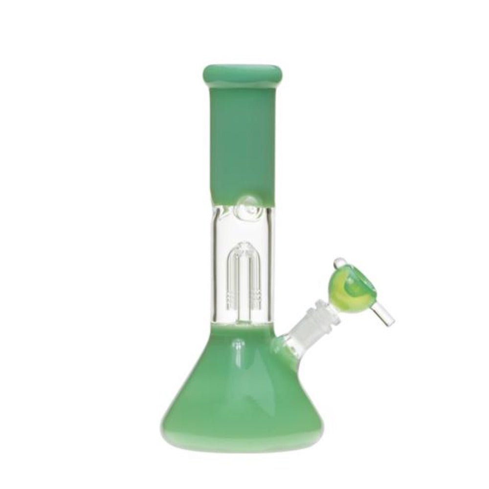 Dopezilla Hedorah Beaker Base Ice Bong | Milky Teal | side view