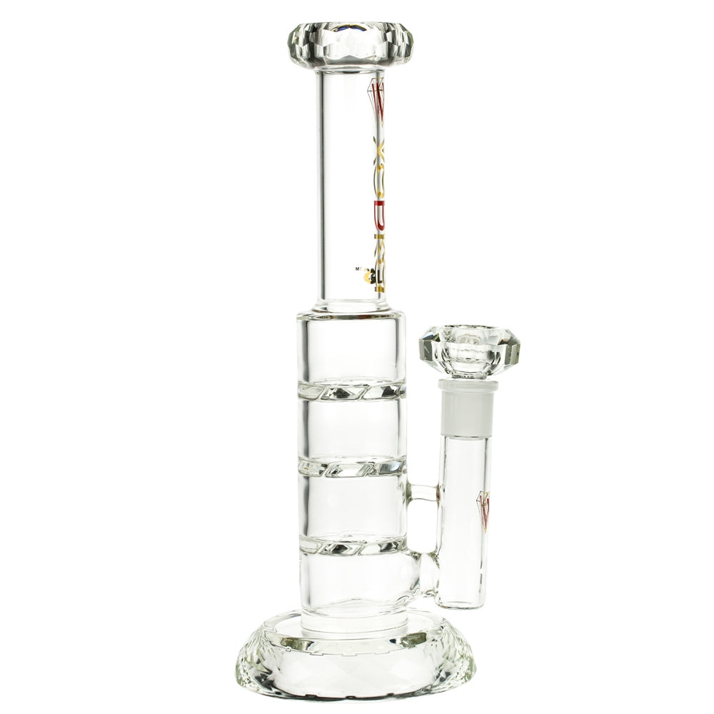 Vodka Glass Sapphero Straight Triple Percolator Bong - Side View 4