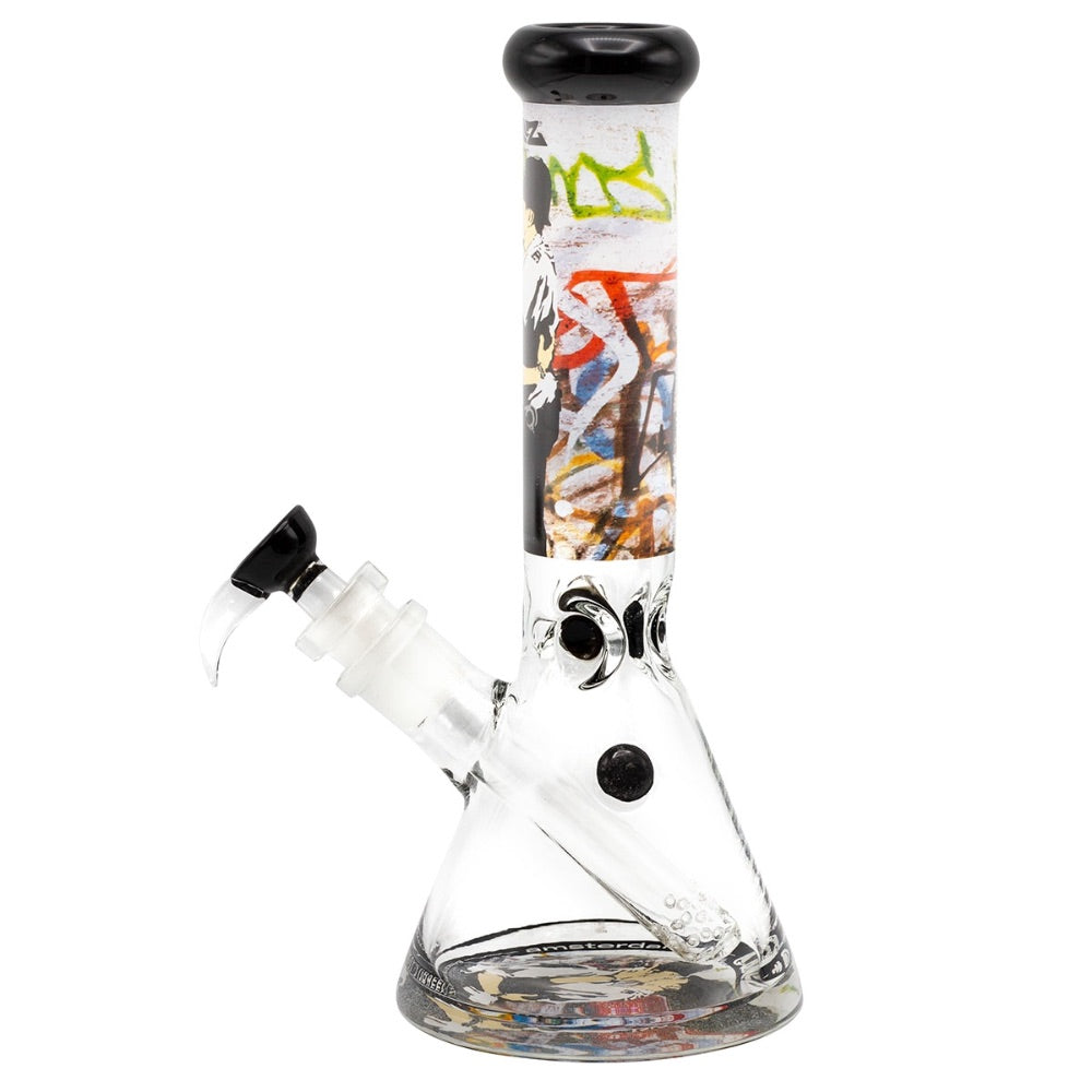 G-Rollz Banksy Beaker Base Bong | Kissing Coppers | side view 2
