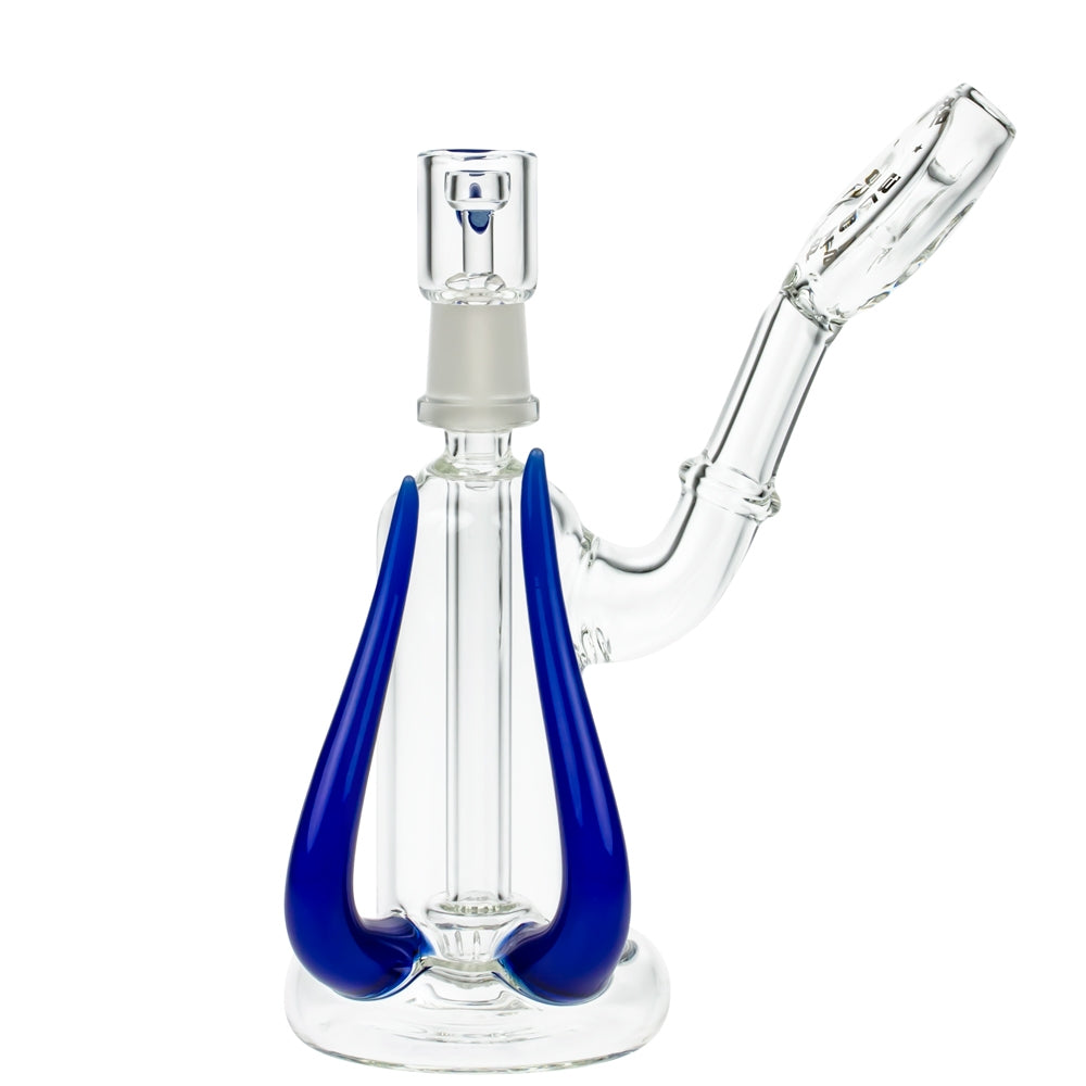 Blaze Glass Concentrate Oil Bubbler with Showerhead Diffuser | Blue - Side View 3