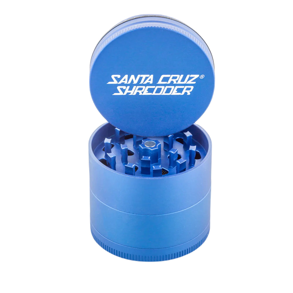 Santa Cruz Shredder Aluminum Herb Grinder | Medium | 4-Part | Blue