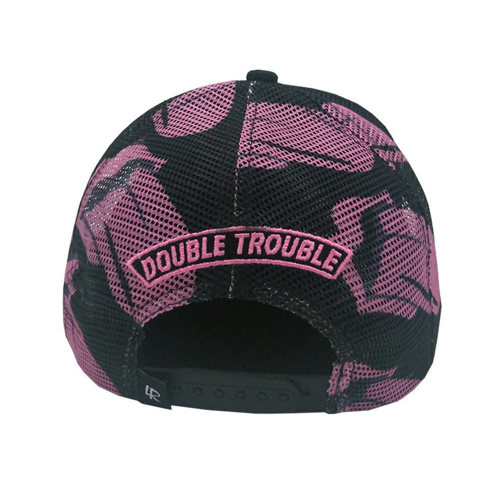 Lauren Rose Double Bubblegum 420 Trucker Snapback | back view