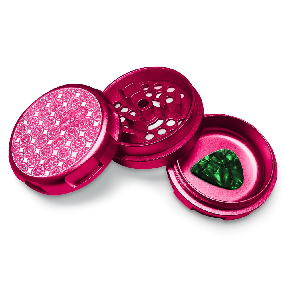 Bake Sale 3-Part Aircraft Grade Aluminum Whole Donut Grinder | Pink | donut pattern