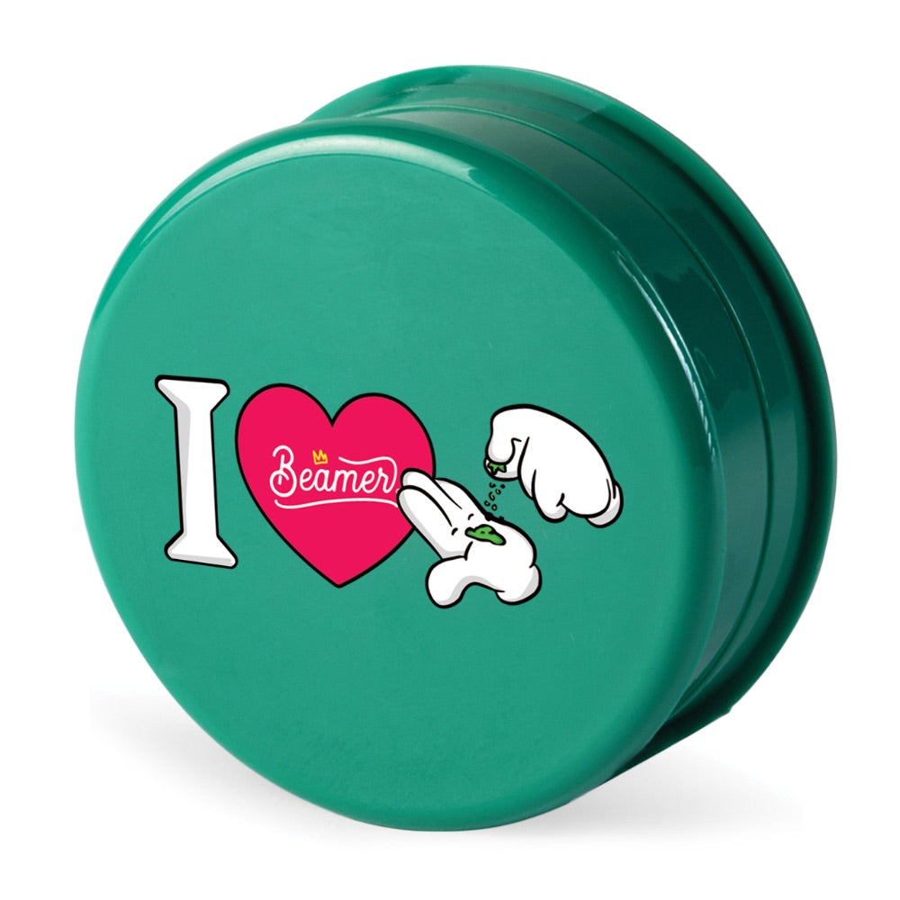 Beamer 63mm Prime Edition Virgin Acrylic Grinder | green heart