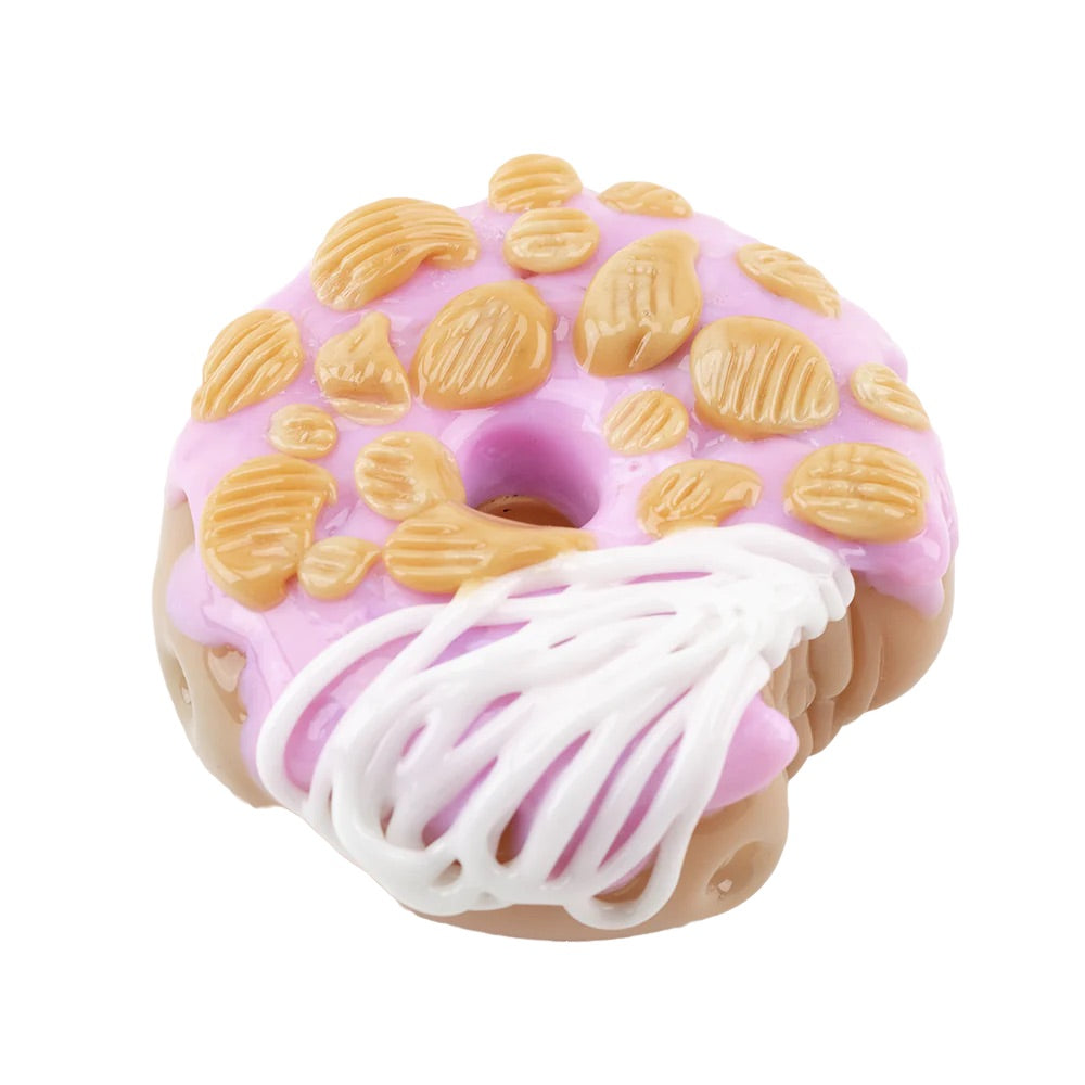 Empire Glassworks Pink Donut Pipe | side view 1