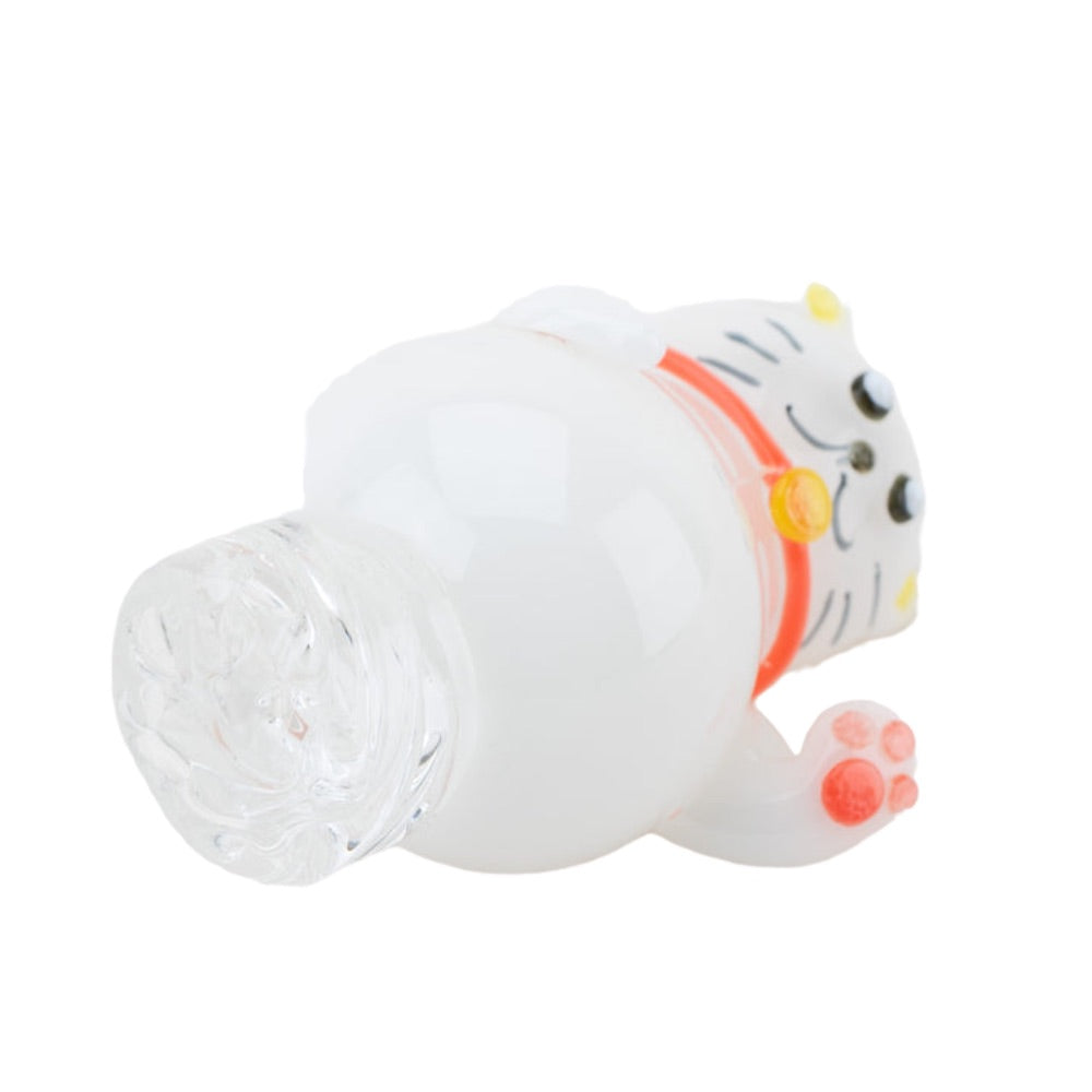 Empire Glassworks Spinner Cap with Terp Pearl | Lucky Cat | bottom view