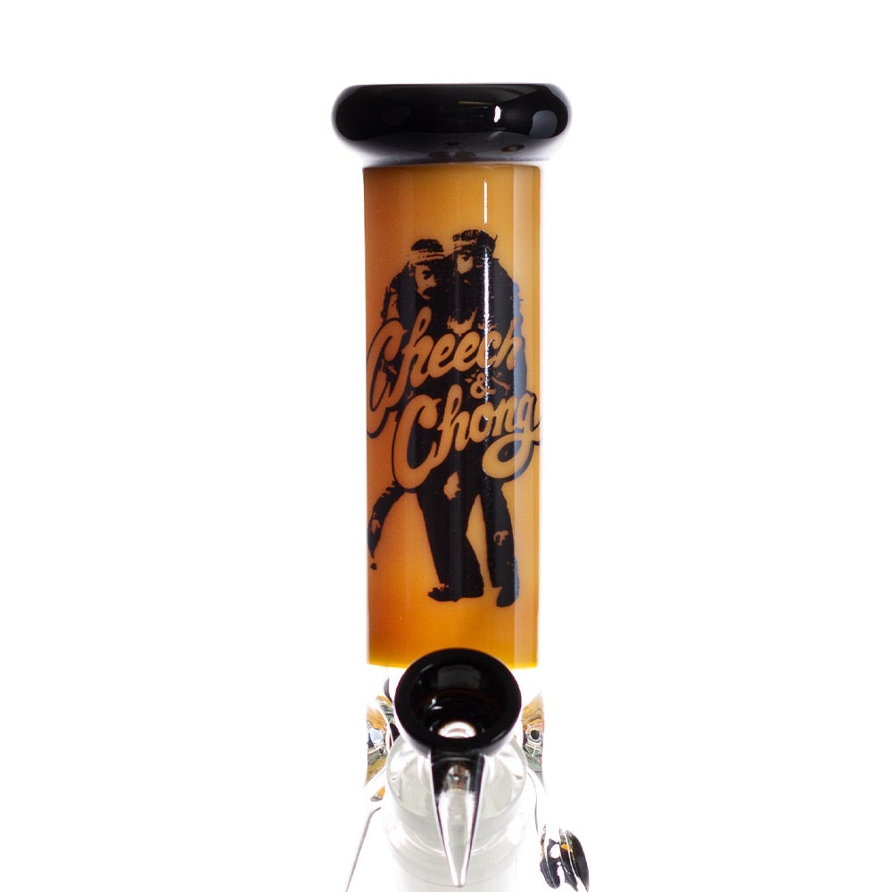 Grace Glass Cheech & Chong Beaker Base Bong | Yellow | stem view