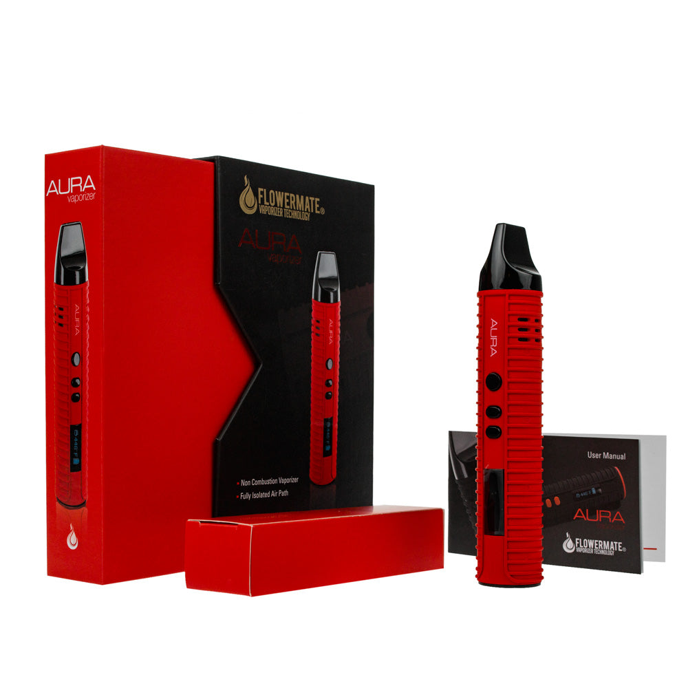 Flowermate Aura Vaporizer - Red - With Box