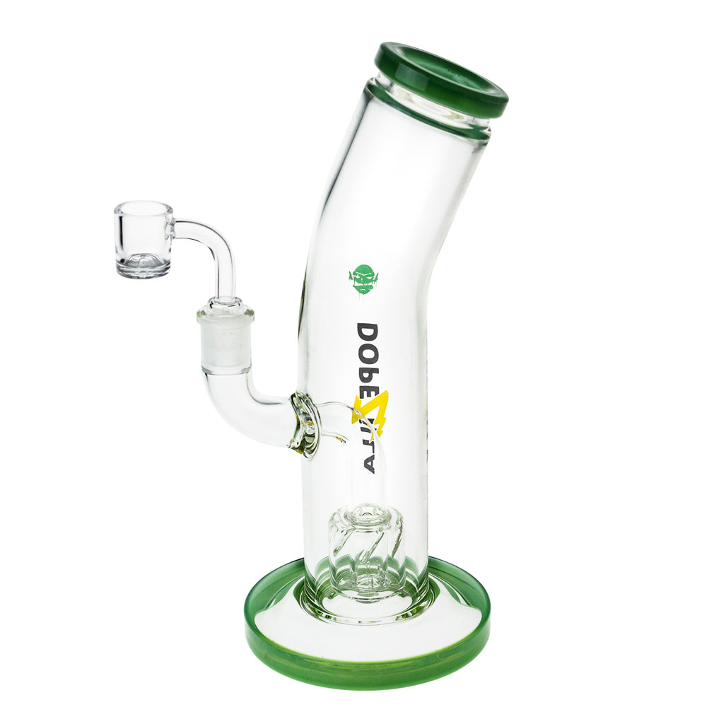 Dopezilla Glass Ogre Dab Rig | 10 Inches | Milky Jade | Side view 2