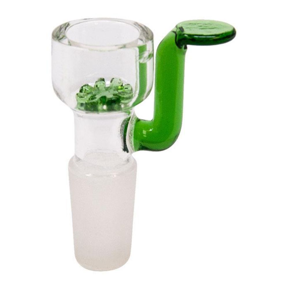 Glass Bowl with Honeycomb Screen and Long Handle | Blue