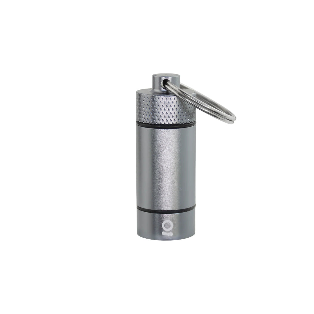 ONGROK Small Aluminum Storage Flower Keychain | Gun Metal