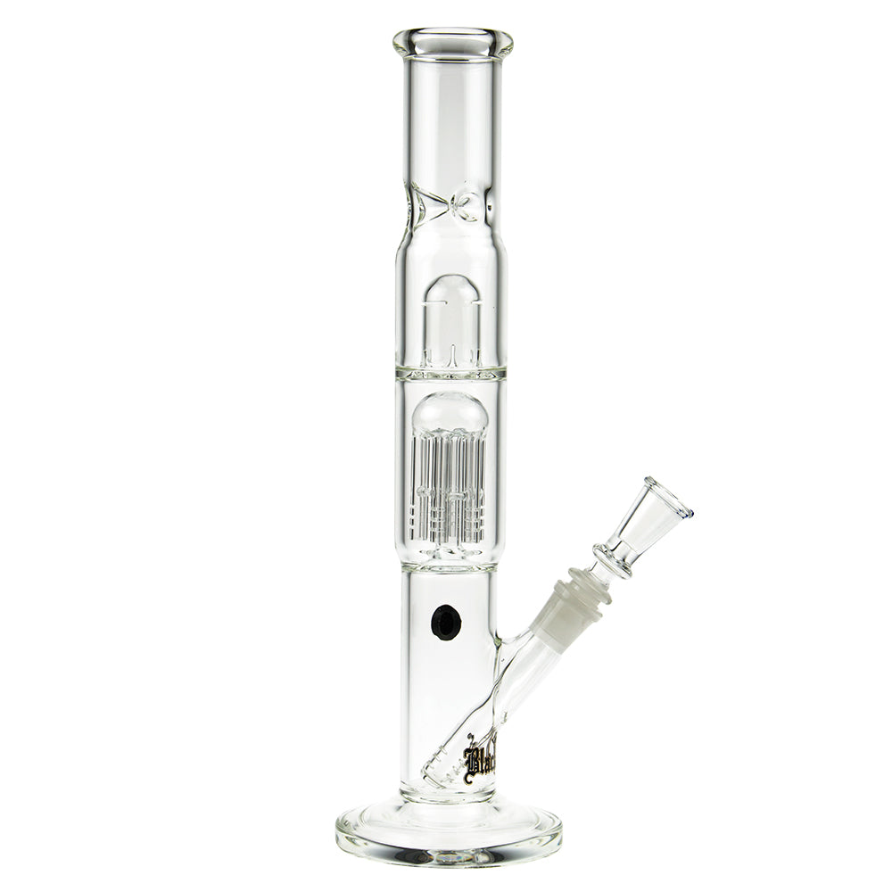 Black Leaf - ELITE Cylinder 6-arm Perc Bong with Carb Hole - Side View 6