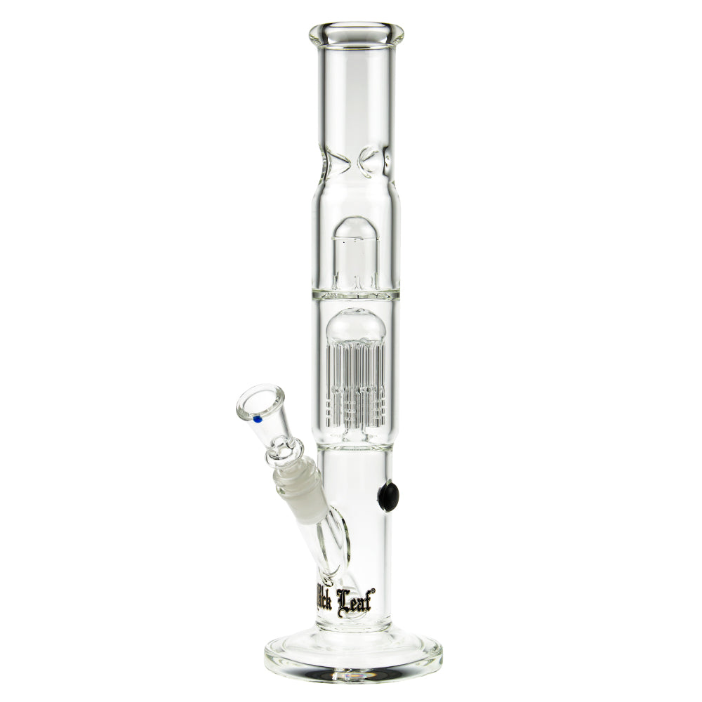 Black Leaf - ELITE Cylinder 6-arm Perc Bong with Carb Hole - Side View 2