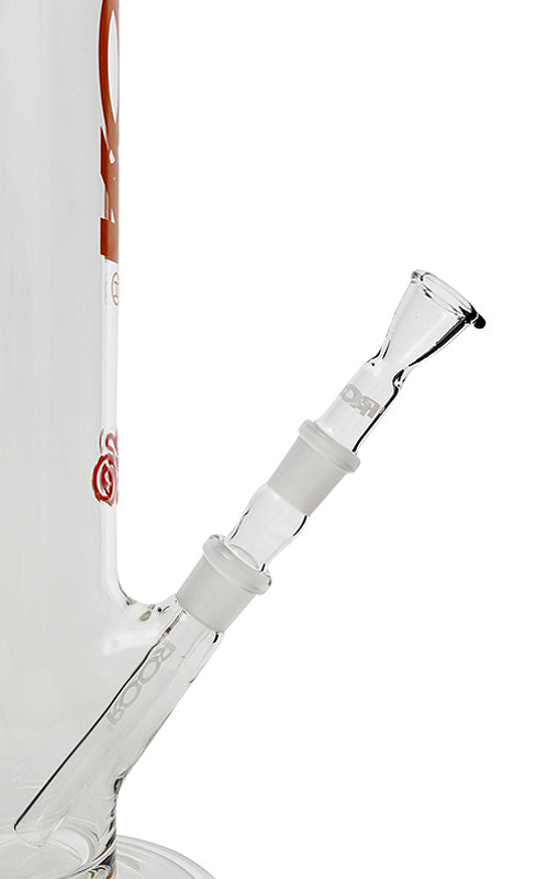 ROOR Zumo Straight Cylinder Glass Bong | Orange Logo - Downstem and Bowl Included