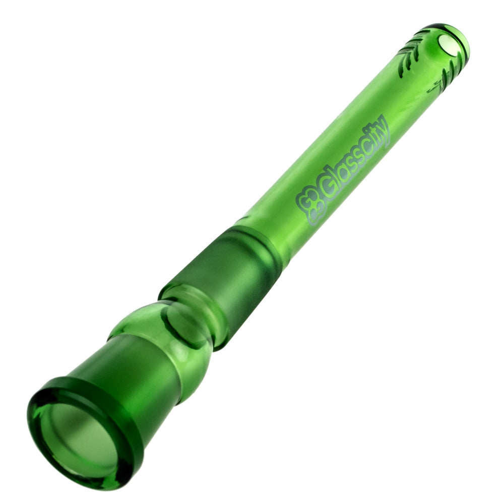 Glasscity Slitted Diffuser Downstem | 18.8mm | Green - Front View
