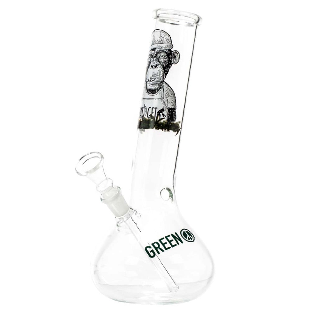 Greenline Monkey Glass Beaker Bong