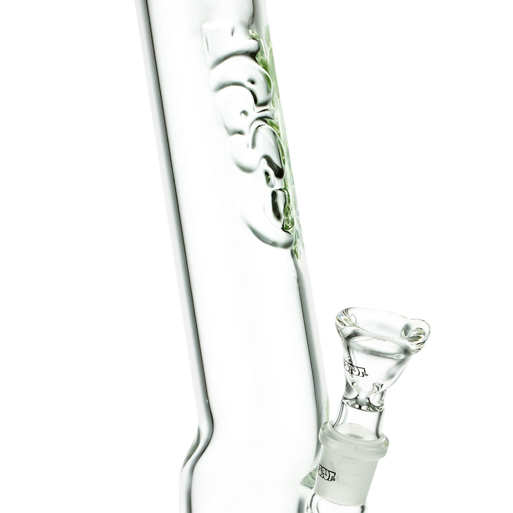 G-Spot Glass Blitz Bong with Flame Polished Logo | 40cm - Close Up Logo