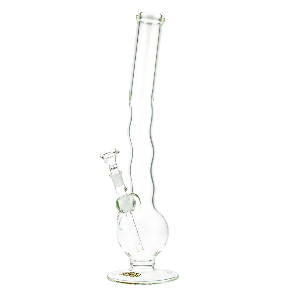 G-Spot Glass Wave Bong with Real Gold Logo | 50 cm - Side View 2