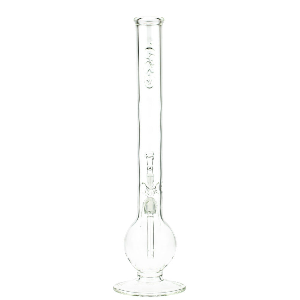 G-Spot Glass Wave Ice Bong with Flame Polished Logo | 50cm - Back View
