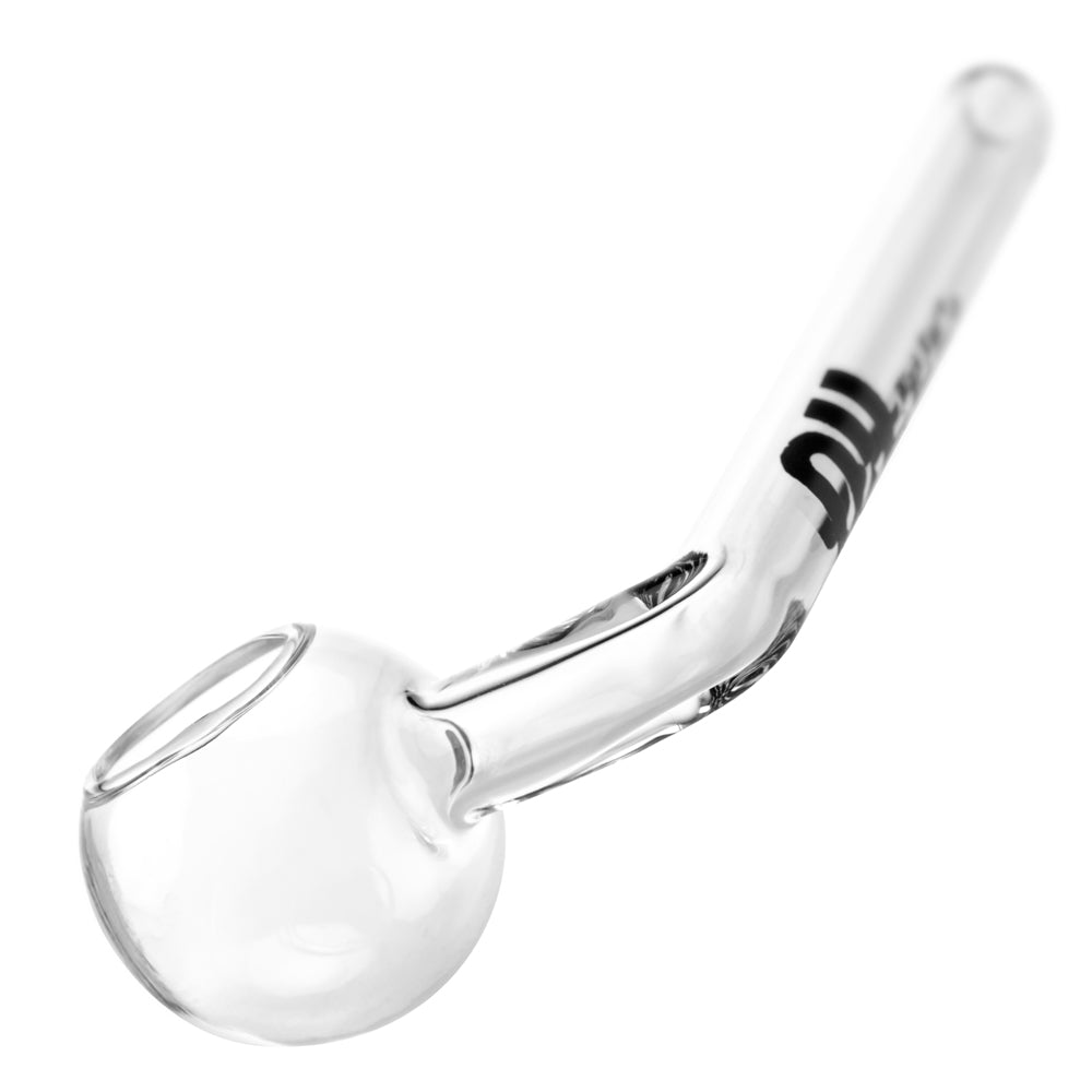 Black Leaf Oil Glass Vaporizer Pipe | 11.5 cm - Side view 2