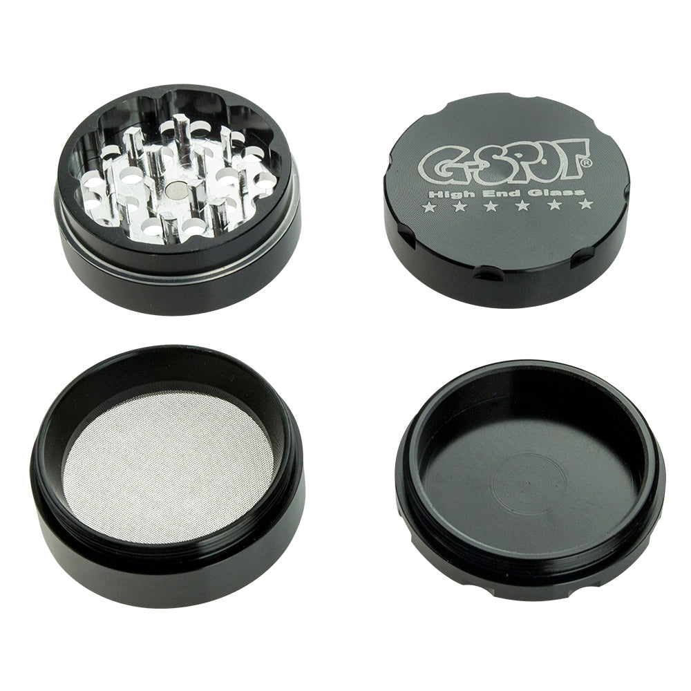 G-Spot - Aluminum Magnetic Herb Grinder - 4-part - 50mm - Black