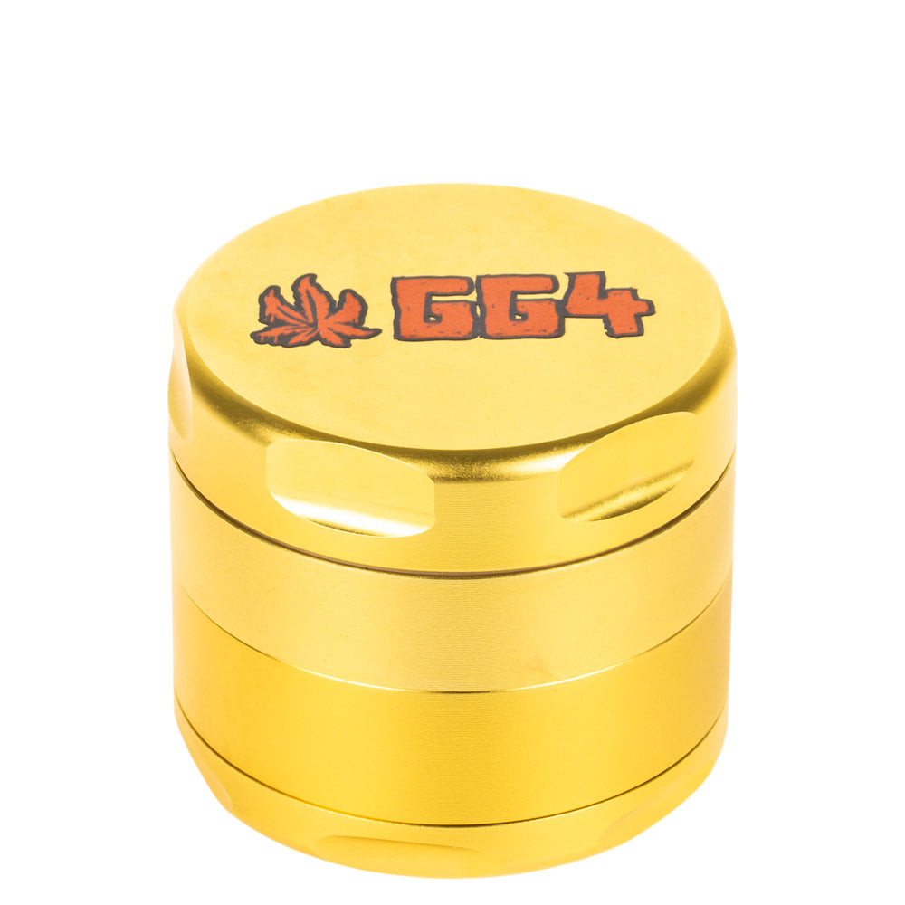 Famous Brandz Puff Puff Pass 4-Part Aluminum Herb Grinder | Gorilla Glue #4 - Assembled