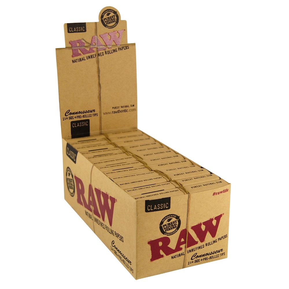 RAW Connoisseur 1¼ Papers with Pre-Rolled Filter Tips