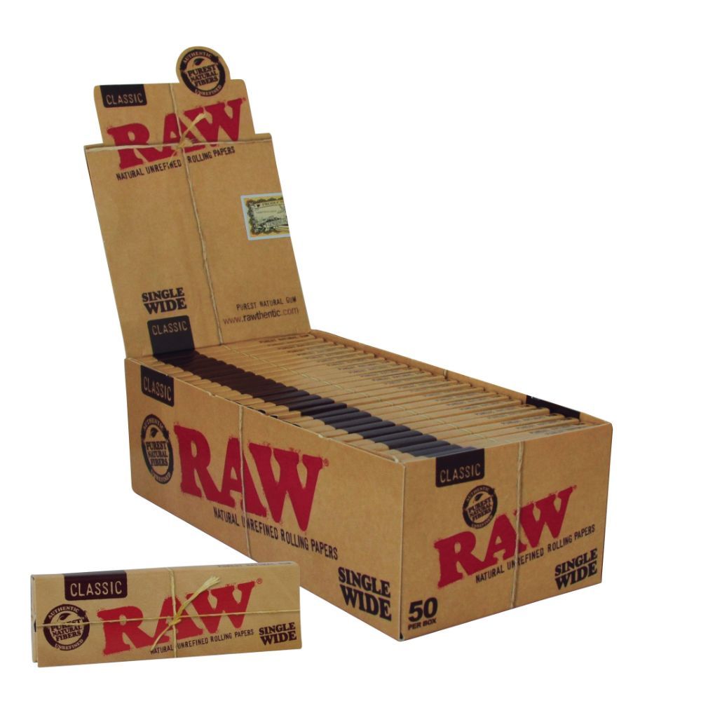 Raw Single Wide Single Window Rolling Papers | Box