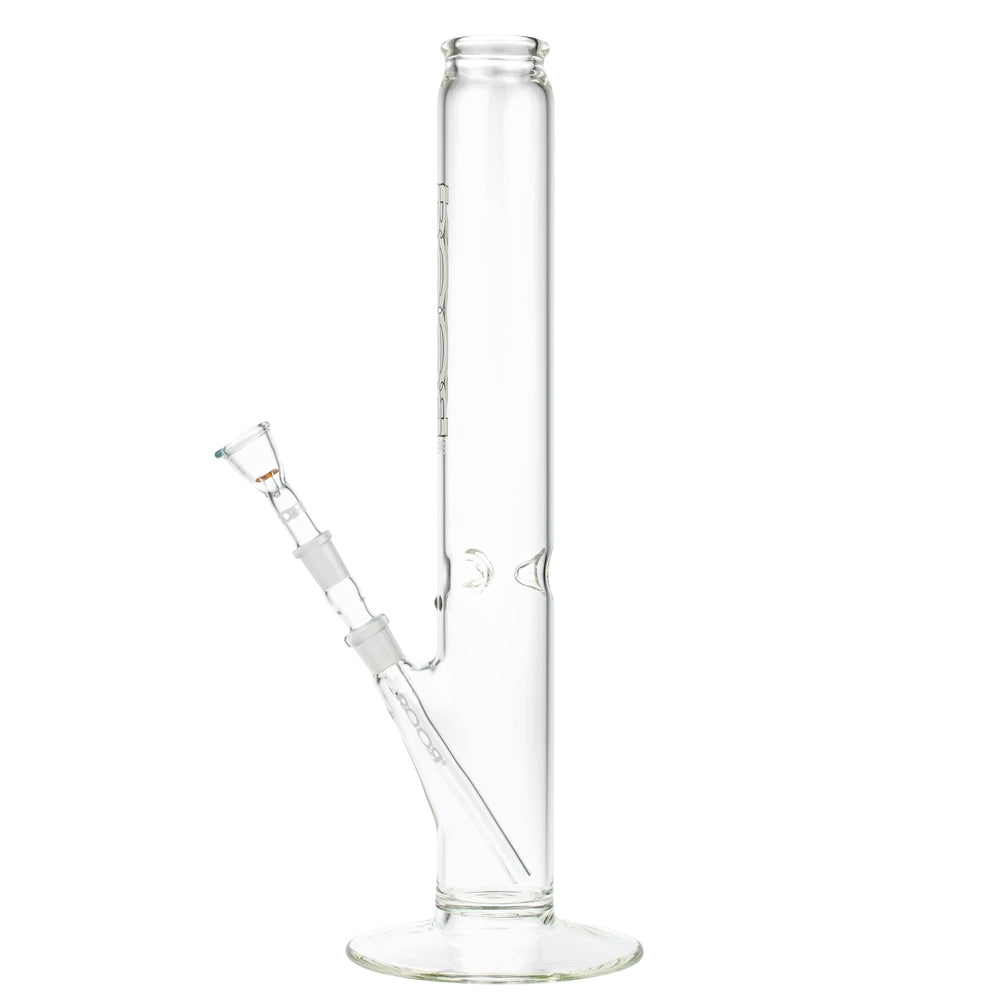 ROOR 3.5mm Black & White series | 40cm | Straight Cylinder Ice Bong | 14.5mm - Side View 3